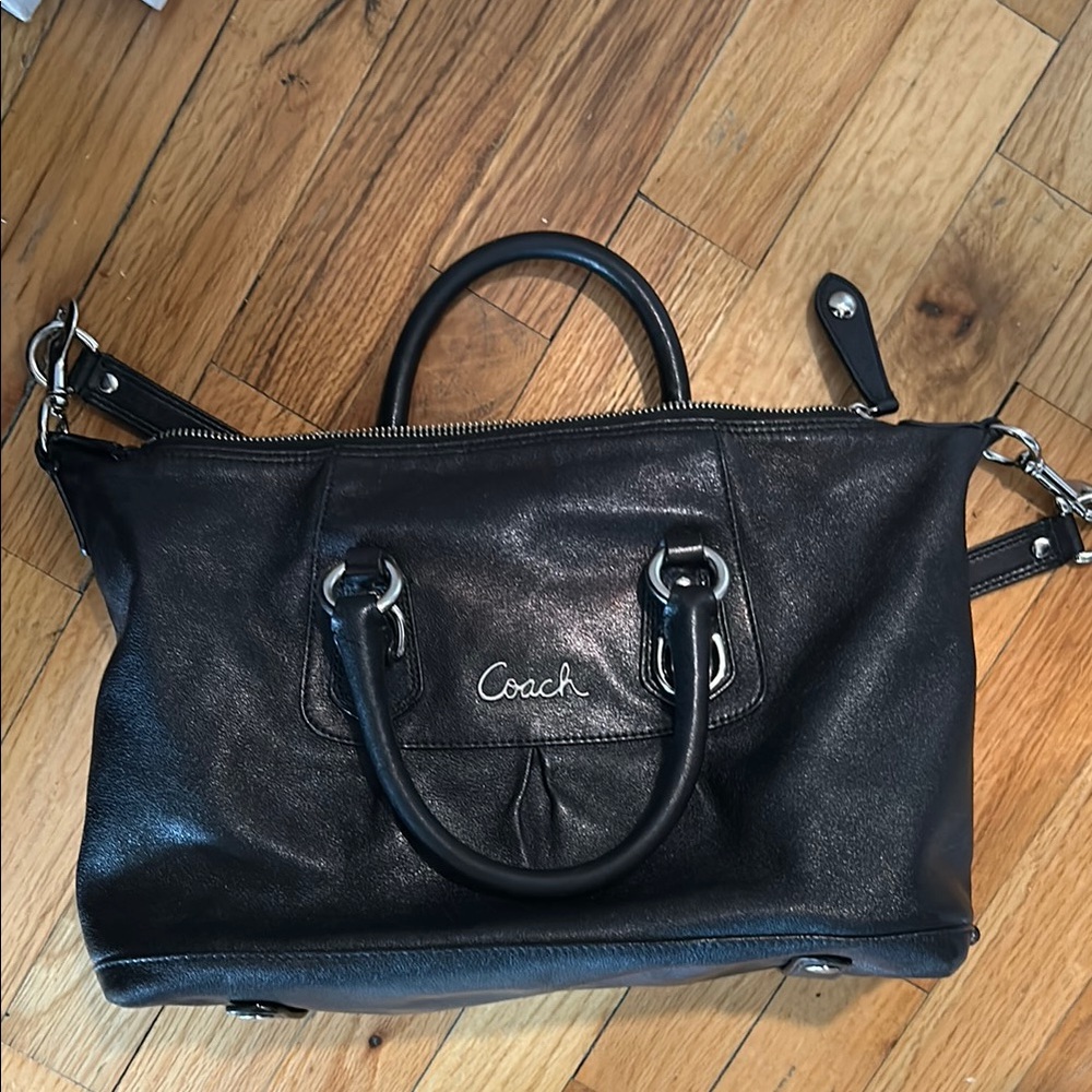 Coach Black Leather Women's Bag